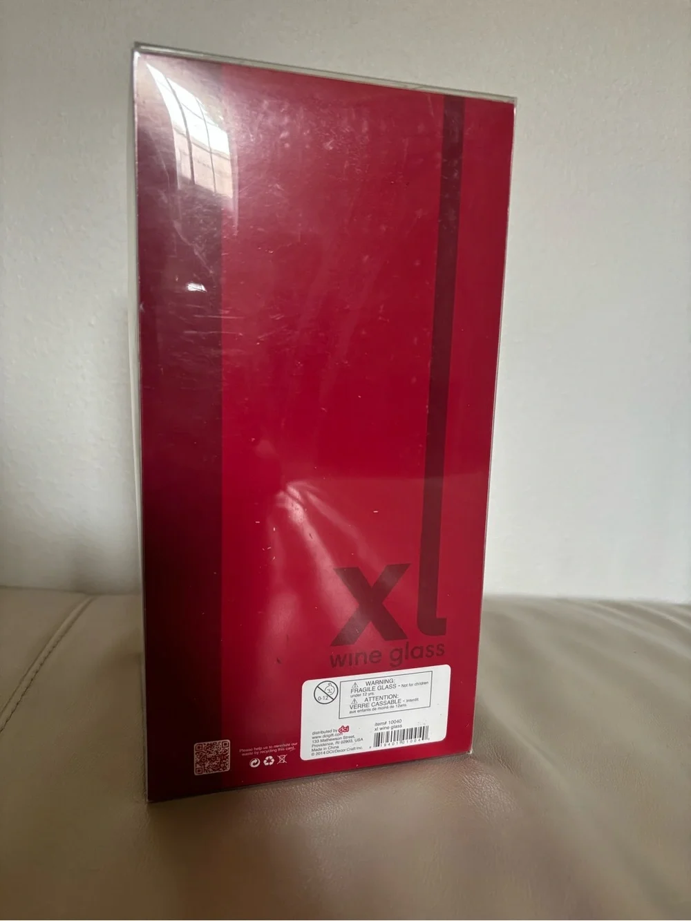 DCI XL Extra Large Wine Glass Holds a Whole Full Bottle 750ml 25oz New In Box